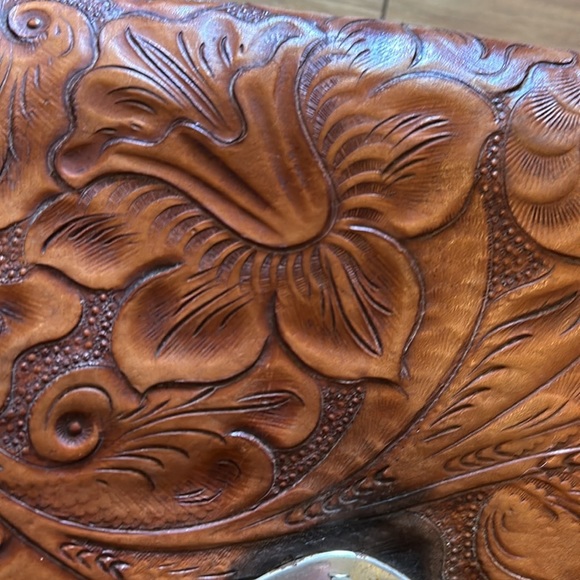 Thunderbird VINTAGE Hand Tooled Western Bag NWT - Picture 3 of 15